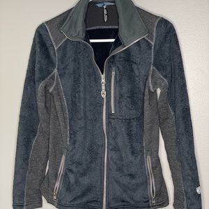 Fuzzy zip up sweatshirt